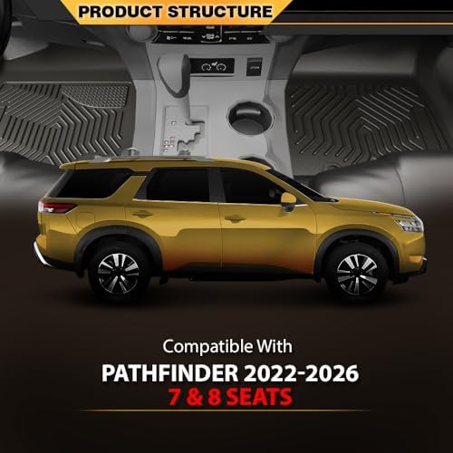 G-PLUS TPE Floor Mats 5PCS Fit 2022-2026 Nissan Pathfinder 7/8 Seats - Image 6
