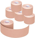 6 Rolls Kinesiology Tape Athletic Uncut Kinetic Tape, Muscle Tape, Sports Tape, Knee Tape, Supports & Protects Muscles, Waterproof and Latex Free, Breathable Elastic for Sport Activity (Skin Color) by Lychee