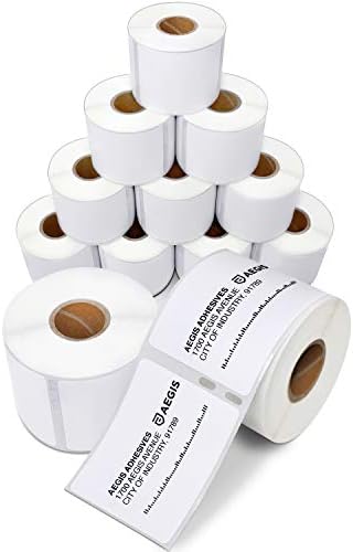 Replacement for DYMO 30324 (12 Rolls, 3840 Labels) - 2 1/8" X 2 3/4" by AegisAdhesives