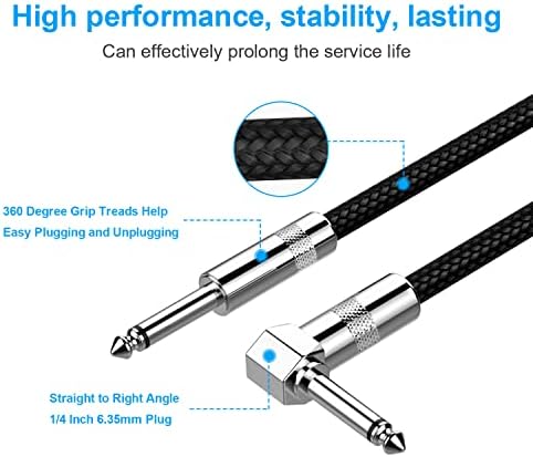 New Bee Guitar Cable 10ft Electric Instrument Bass AMP Cord - Image 4