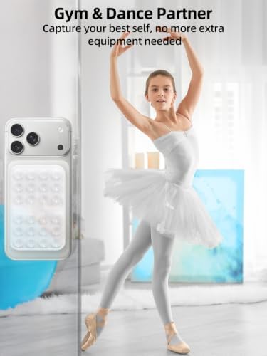 Double Sided Silicone Suction Cup Phone Case Mount for Selfie & Video,Clear - Image 6