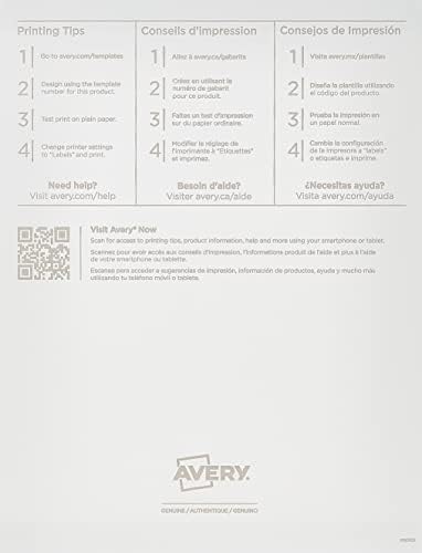 AVERY Round Labels, White, 1-1/2" | Sure Feed Technology | Permanent Adhesive | 400 Labels, Pack of 5 - Image 4