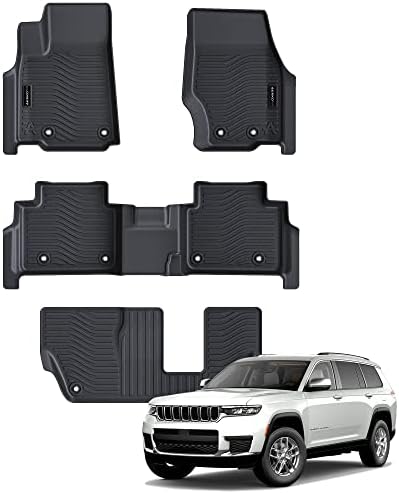 AUXKO All Weather Floor Mats for Jeep Grand Cherokee L 7 Seat 2021-2026 by AUXKO