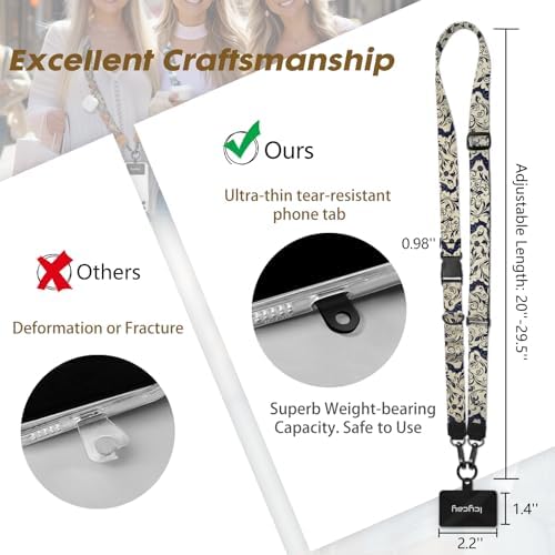 Icycay Phone Lanyard Crossbody Strap Neck Adjustable Teacher Women Goth Bat - Image 5