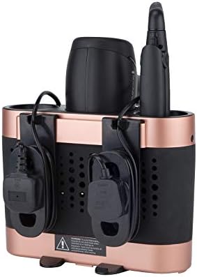 Minky Styling Dock - Silicone Mat Hair Tool Storage, Hair Dryer Holder Organiser - Rose Gold and Black - Image 5