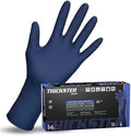 Thickster Powder-Free Exam Grade Latex Disposable Gloves. Blue, 14 mil Thickness, 12" Length. Single Use. Pack of 50. by SAS