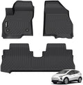 All Weather Floor Mats Custom for Chevrolet Bolt EV 2017-2024 Protection TPE Rubber Waterproof Non-Slip Durable Floor Liners Fits Front& 2nd Row Chevy Bolt EV Full Set Black Accessories by Wailtnb