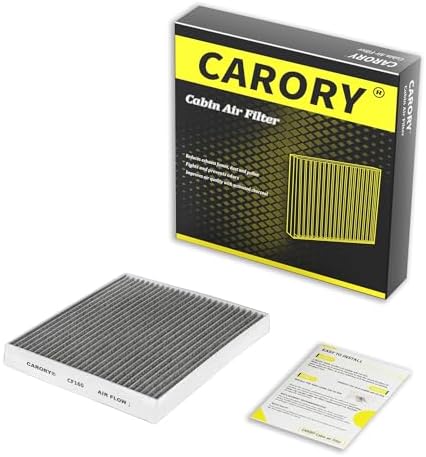 Cabin Air Filter w/Activated Carbon for Hyundai Kona 18–23, Tucson 16–21, Veloster 19–21, Veloster N 19–22, Venue 20–25, Kia Seltos 21–25, Soul 20–25, Soul EV 21–23, Sportage 17–22, and More, CF160 by Carory