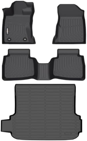 GINOWY-Floor Mats & Cargo Liner for Subaru Outback 2026, TPE All Weather Protection Car Mats Outback, Custom for Floor Liners, Anti-Slip Trunk Mat Outback Accessories Black by GINOWY