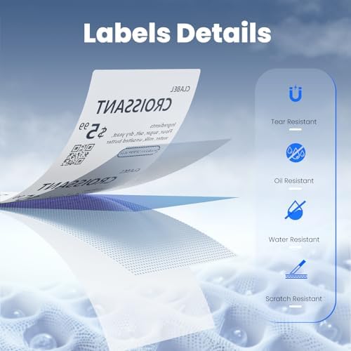 CLABEL 40x70mm (1.57"x2.76") Thermal Labels 1 Roll White Removable - Image 4