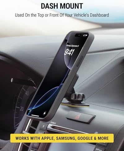 Scosche MAGKIT MagicMount Magnetic Car Phone Mount for Dashboard, 360° Adjustable Magnet Head, Universal Cell Phone Holder for Car, Compatible with iPhone, Samsung, and All Devices (Pack of 2) - Image 4