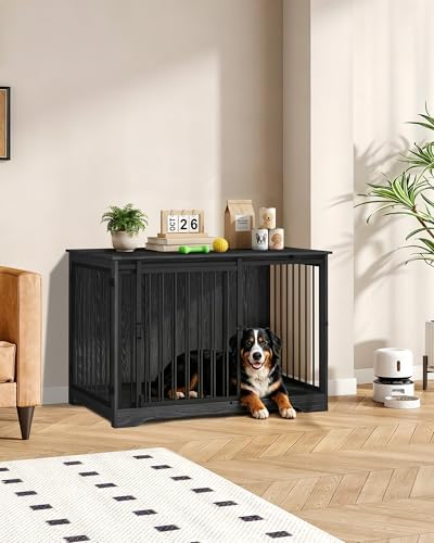 Hzuaneri 46.9" XXL Dog Crate Furniture Indoor Dog Kennel with Barn Door - Image 3