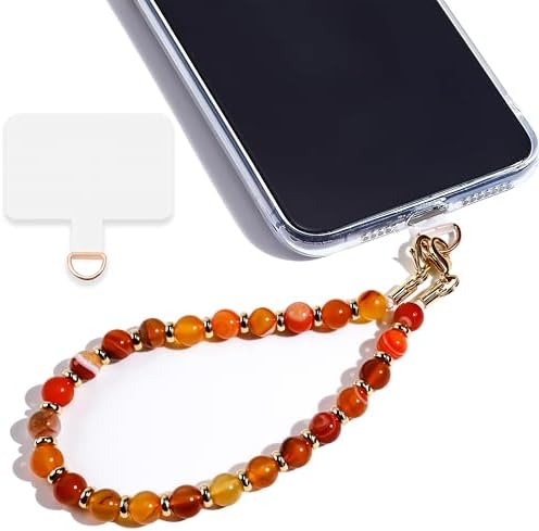 Marble Beaded Phone Wrist Strap for Women, Detachable Design by Lostars