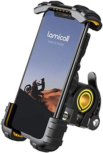 Lamicall Bike Phone Holder Motorcycle Mount - One-Hand Operation, Lockable by Lamicall