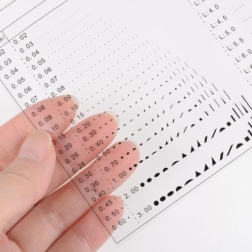 HARFINGTON High Precision SEC Size Estimation Chart 115x95mm Transparency Flaw Detection Film Ruler for Diameter Area Length Width Defects Measuring - Image 5