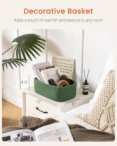 KALLAX Small Woven Storage Basket for Organizing, 12 x 8 x 4.5 inch, 3 Pack - Image 2