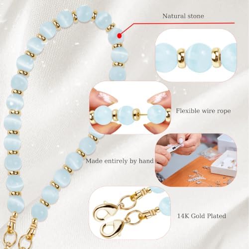 Marble Beaded Phone Wrist Strap for Women, Detachable Design - Image 4