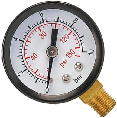 Filter Pressure Gauge Suitable for Water Pressure Testing Pneumatic sets 40mm Dials, 1/8" Thread, Stainless Steel by Unknown