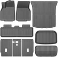 All-Weather TPE Floor Mats 9PCS -Compatible with Model Y Juniper 2025-2026, Full Coverage Cargo Liner & Frunk Mat Heavy-Duty Anti-Slip Interior Accessories(Not for Standard) by PawteIin