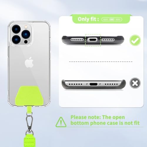 CACOE Phone Lanyard, Black+Green, 2 Pcs - Image 3