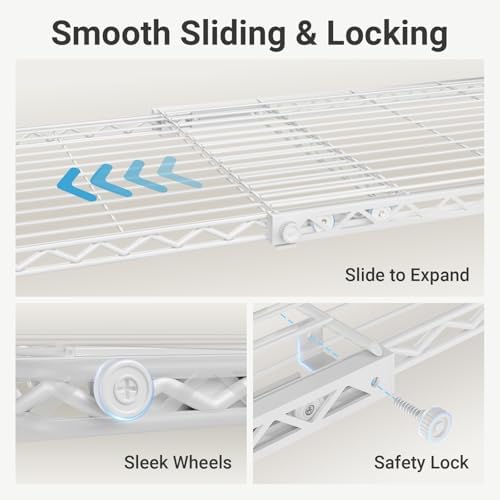 VIPEK X3 Plus Large Expandable Closet Rack Wardrobe Closet Organizer White - Image 3