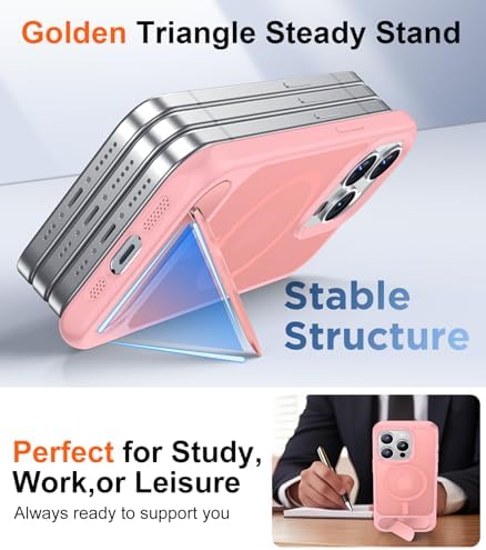 Temdan Magnetic Compatible with iPhone 15 Pro Case, [Built-in Invisible Kickstand][Compatible with MagSafe][Military Grade Shockproof] Slim Translucent Matte Phone Case for iPhone 15 Pro 6.1" - Image 4