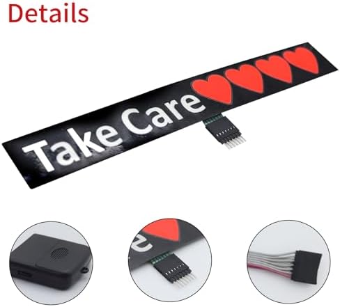 Glowing Car Sticker Take Care Windshield EL Glow Panel Electric Marker Light Car Auto LED Safety Sign Decals Decoration LED Window Sticker - Image 5