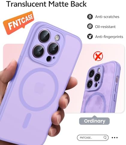 FNTCASE for iPhone 14 Pro Max Case, Fit for Magsafe, Glass Screen Protector - Image 6