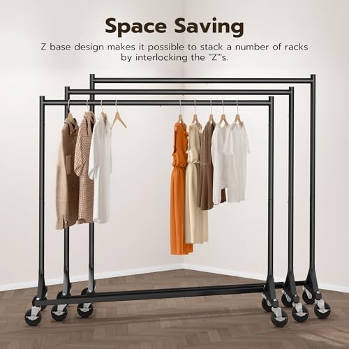 HOKEEPER Z Rack for Clothes Heavy Duty Clothing Rack Hold 500LBS Black - Image 3