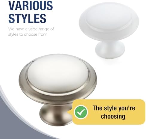 Brushed Nickel Cabinet Drawer Hardware,30mm Kitchen Cabinet Knobs,10 Pack - Image 4