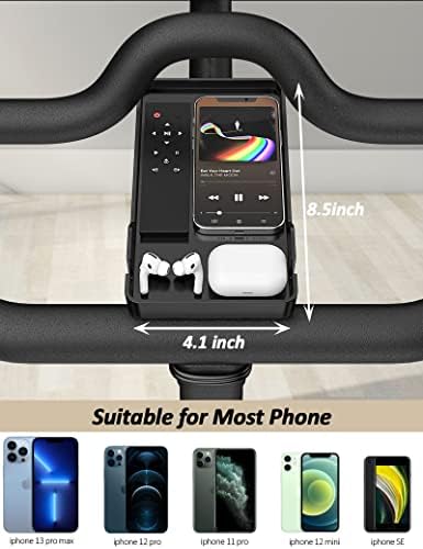 Phone Holder for Peloton Bike & Peloton Bike +, Peloton Bike Accessories, Built-in Anti-Slip Silicone mat Mount Tray, Peloton Phone Holder for iPhone, iPad - Easy Installation - Image 4