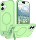 Temdan Magnetic Compatible with iPhone 16 Case, [Built-in Invisible Kickstand][Compatible with MagSafe][Military Grade Shockproof] Slim Translucent Matte Phone Case for iPhone 16 6.1" by Temdan