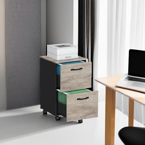 VASAGLE 2-Drawer File Cabinet, Small Rolling Filing Cabinet - Image 4