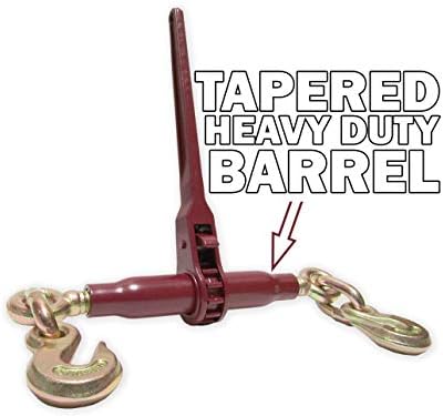5/16" - 3/8" Ratchet Load Binder Premium Gold Tip Forged Grab Hook | One Piece Handle | 7,100 lbs | Max Capacity 21,300 lbs (Professional Cargo Control) - Image 2