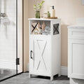 Homhedy Farmhouse Bathroom Storage Cabinet with Doors, Small Floor Cabinet by Homhedy
