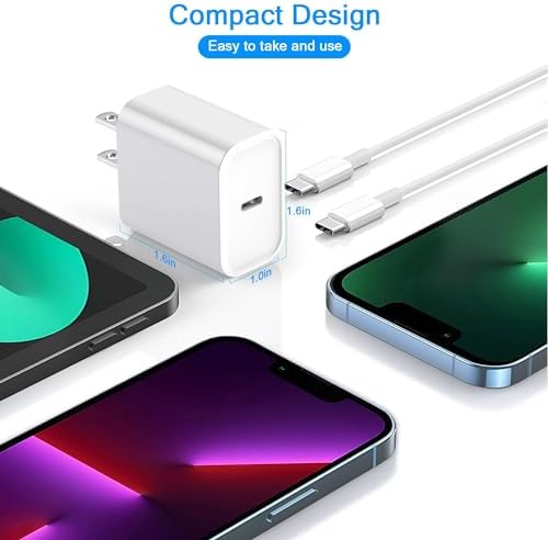 Fast Charging for iPhone 17 16 15 Charger, 2Pack 20W PD Fast iPhone Charger - Image 6