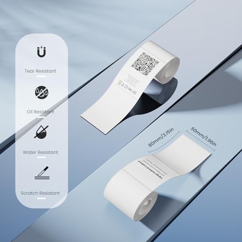 CLABEL 50x80mm (1.96"x3.14") Thermal Labels 1 Roll White Clothing Price - Image 2