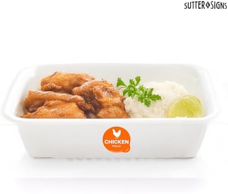 Chicken Food Labels 500pcs 1" Dot Bold Stickers - Image 4