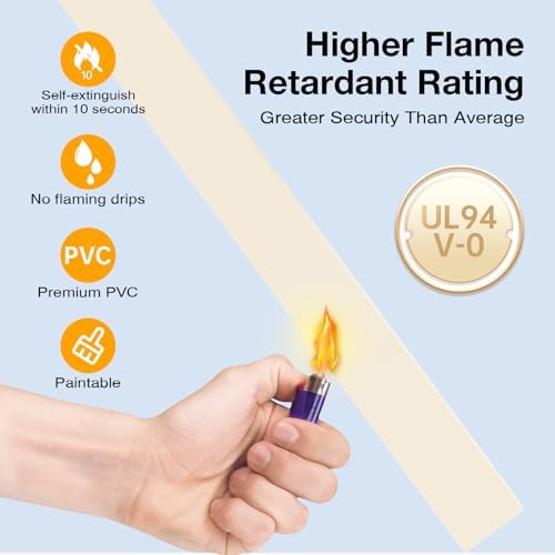 Cord Cover Wall, 157in Delamu Cord Hider Wall Mounted TV, Wire Covers for Cords Cable Management, Cable Raceway Cable Hider Concealer, Cable Cover Wire Hider to Hide Cords, 10XL15.7W0.95H0.55in Beige - Image 6