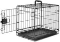 Amazon Basics Durable, Foldable Metal Wire Dog Crate with Tray, Single Door, 18 x 12.4 x 15 in, Black by AmazonBasics