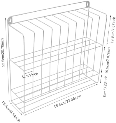 Hair Color Organizer, 2 Tiers Metal Salon Hair Color Tube Storage Racks for Salon Beauty Home Spa (Silver) - Image 7