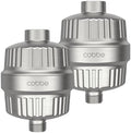Cobbe HD HEAVY DUTY High Output Shower Filter 2 Pack – 99% REMOVAL Shower Head Filter for Hard Water, Heavy Metals, Chlorine and Harmful Substance, Improve your skin and hair, Brushed Nickel by Cobbe