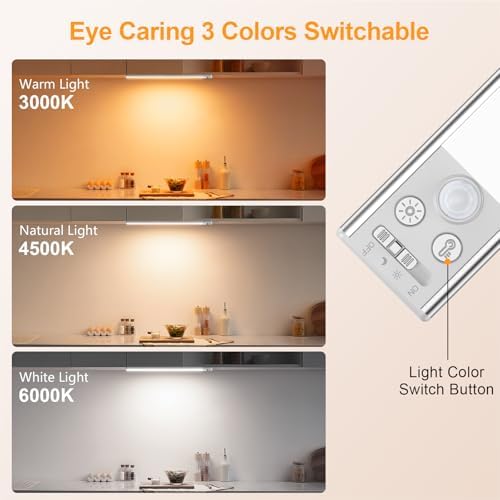 Gritin 14.7inch Under Cabinet Lighting Rechargeable 2 Pack - Image 4