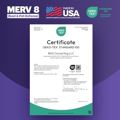 BNX TruFilter 12x12x1 Air Filter MERV 8 (6-Pack) - MADE IN USA – Dust & Pet Defense Pleated Air Conditioner HVAC AC Furnace Filters for Dust, Pet, Mold, Pollen MPR 600 – 700 & FPR 5 - Image 6