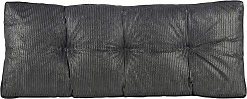 Klear Vu The Gripper Non-Slip Tufted Bench Cushion for Indoor Furniture, Assembled in USA, Entryway Storage, Bay Window, Corner Nook or Piano Seat, 27 Inches, Solid Black - Image 2