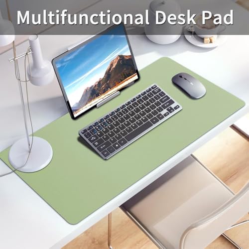 Bloss Green Desk Mat, Desk Matt for Desktop, Large Leather Desk Pad, Desk Pad Mat Waterproof, Computer Mat for Office Work/Home/Decor (31.5 x 15.7 Inches) - Image 3