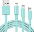 3 Pack Apple MFi Certified Charger Cable 3ft, Lightning to USB Cable Cord 3 Foot, 2.4A Fast Charging,Apple Phone Long Chargers for iPhone 13/12/11/11Pro/11Max/ X/XS/XR/XS Max/8/7/6 Light Blue by TUMABER