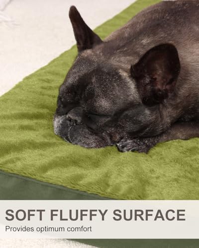 KSIIA Orthopedic Dog Bed for Small Dogs with Waterproof Lining, Green,23x17 - Image 3