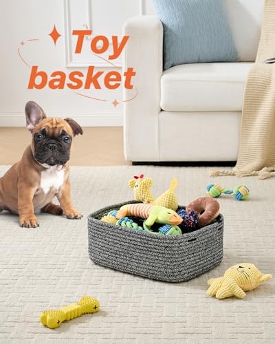 KALLAX Small Woven Storage Basket for Organizing, 13.5x9.5x5 inches, 3 Pack - Image 5