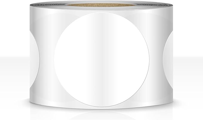 500 PCS Dot Sticker Tape 2" Inch Round Color Coding Labels Removable Writable by EVQ